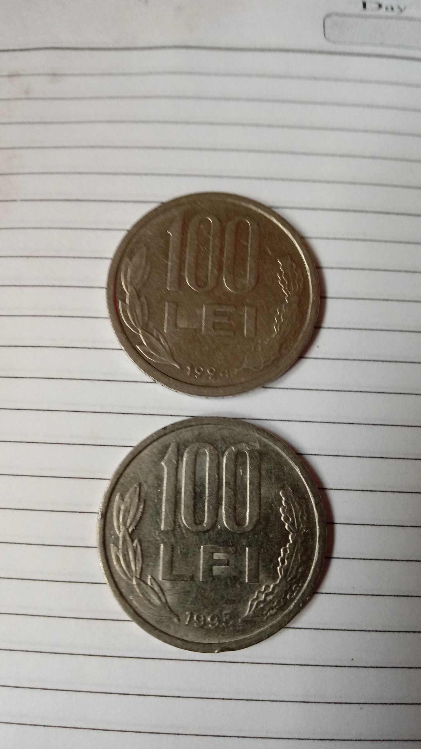 Moneda 100 Lei Mihai Viteazul 1993 si 1994