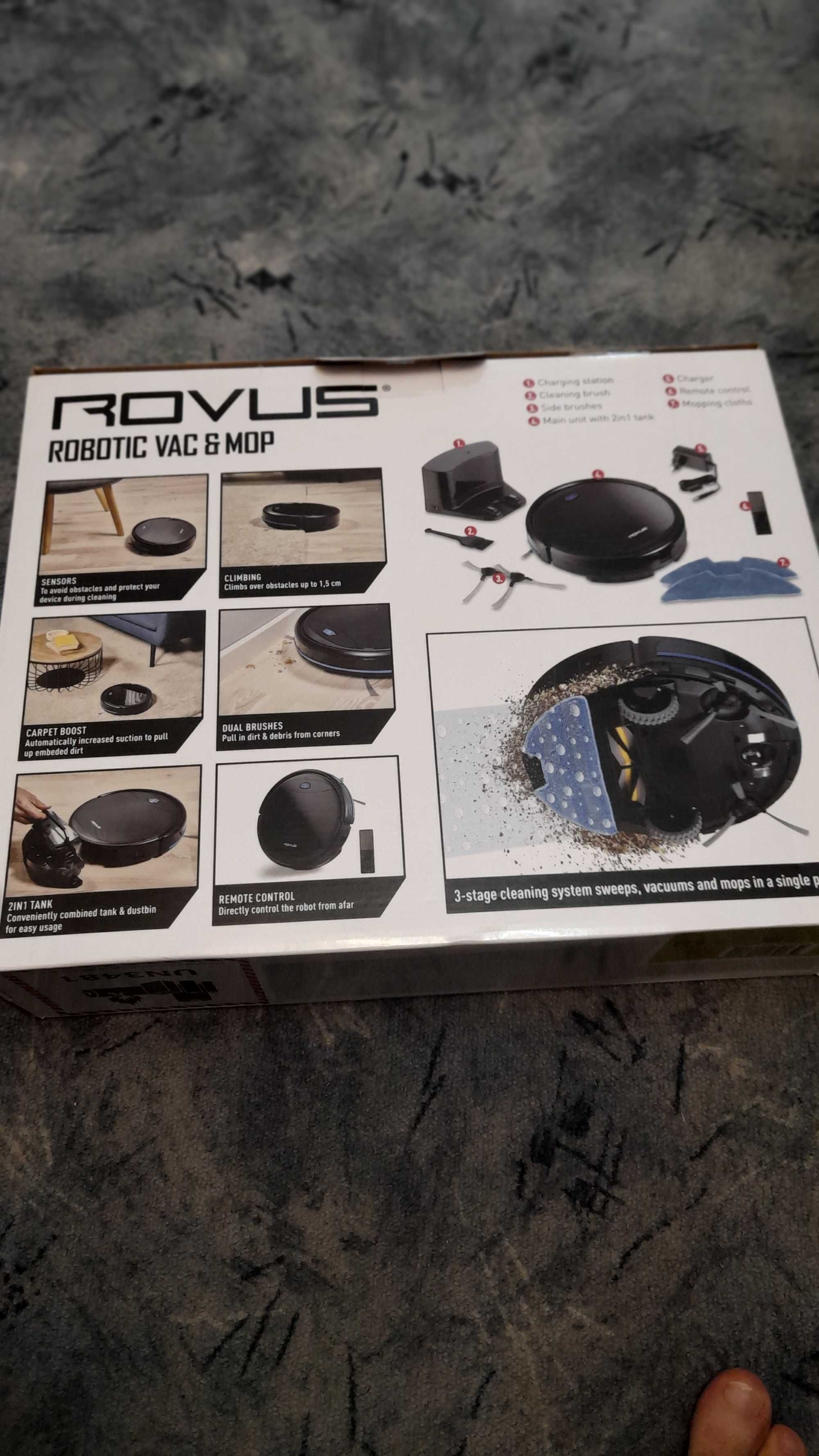 ПЫЛЕСОС РОБОТ ROVUS. Robotic vac&mop