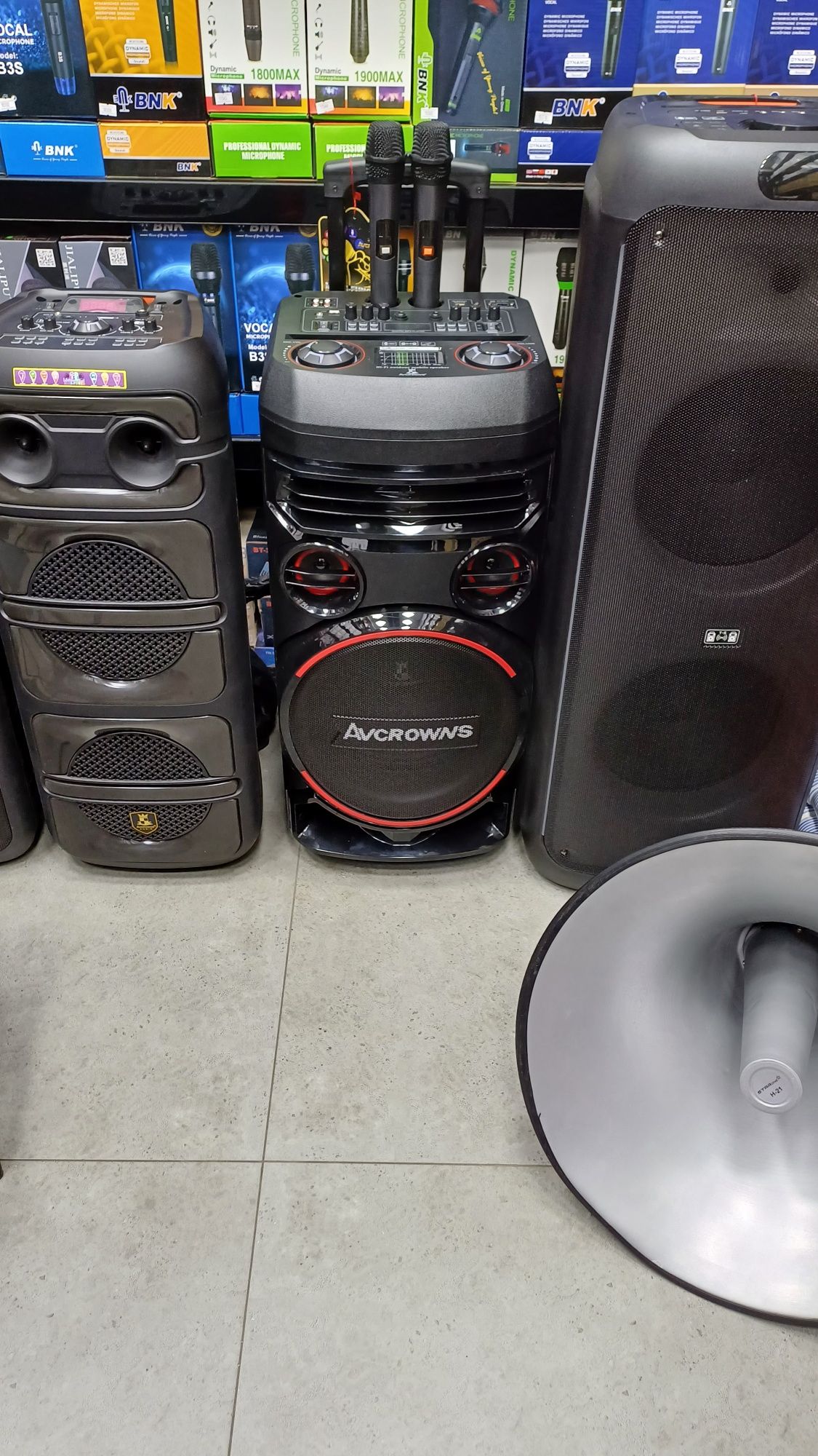 Kалонка Караоке Микрафон bluetooth Aux fleshka Avcrowns