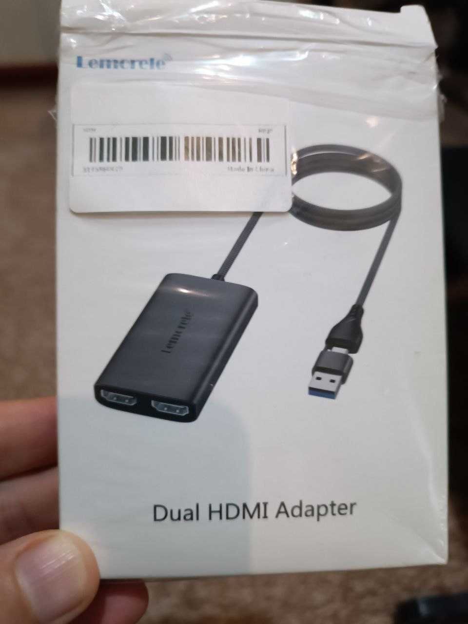 Продаю USB (A/C) to HDMI адаптер на 2 монитора FHD