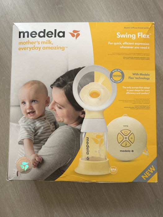 Помпа за кърма Medela Swing Flex, електрическа, двуфазна