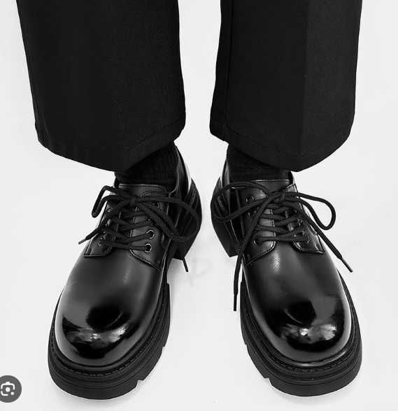 Pantofi derby 42 42.5 lace up ZARA NOI piele naturala moale