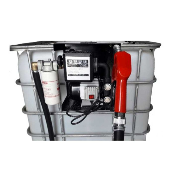 Bazin rezervor IBC 1000L carburanti cu pompa si contor