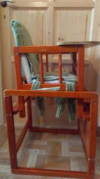 Scaun masa bebe, multifunctional, din lemn, UTILIZAT+ CADOU