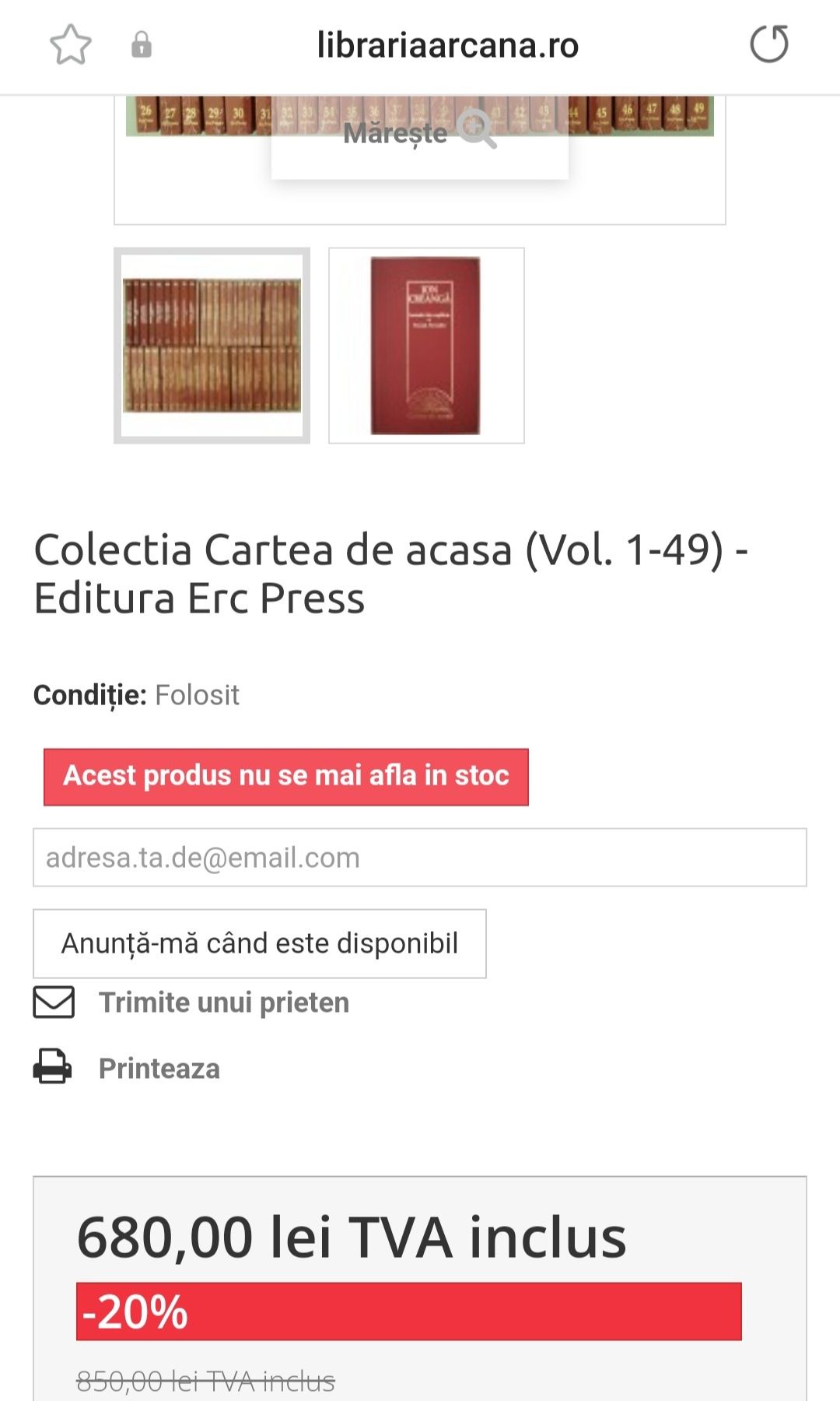 Colectia "Cartea de acasă", 42 volume