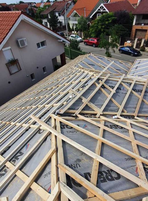 SIstem complet de acoperis, dulgherie, sisteme pluviale