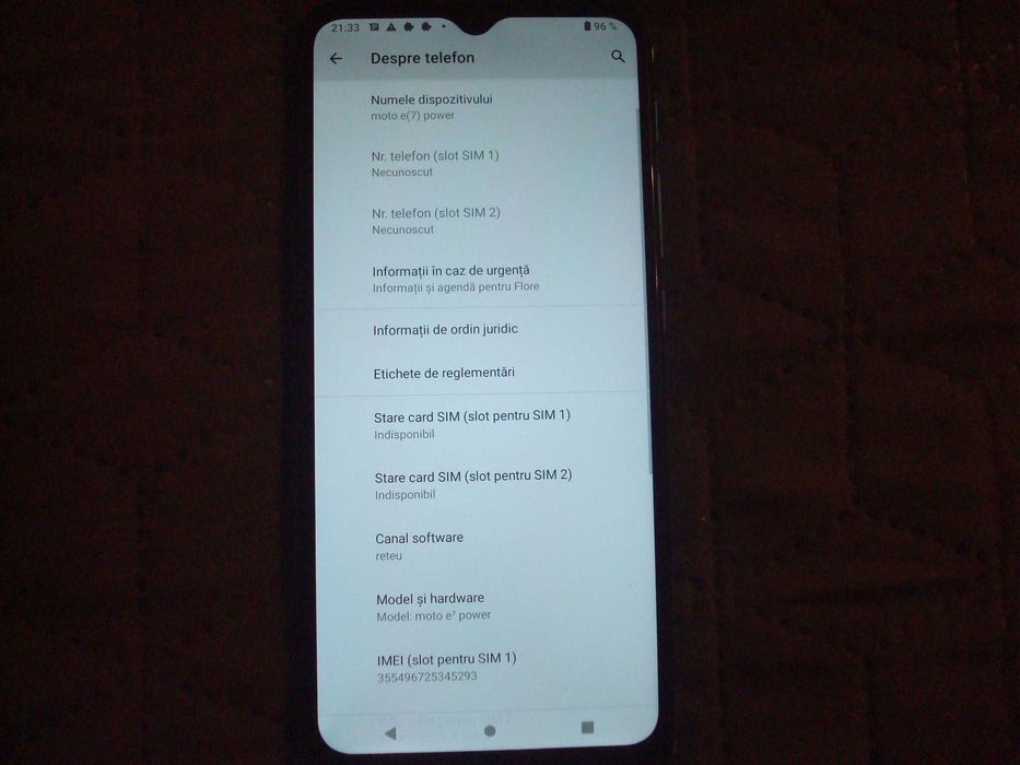 Motorola E7 power ,6.5 ”inch,4GB,64GB