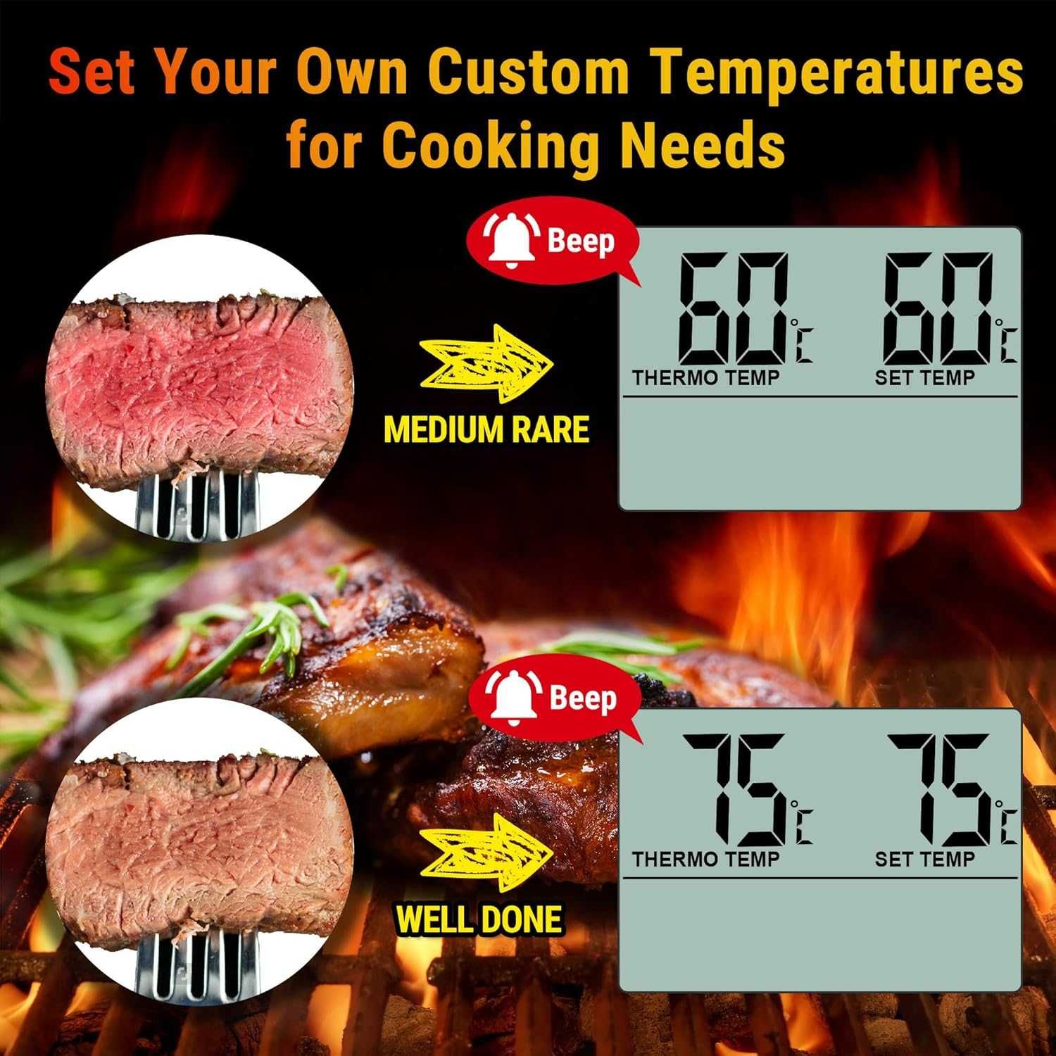 ThermoPro TP16 Цифров кухненски термометър за месо  с таймер и аларма