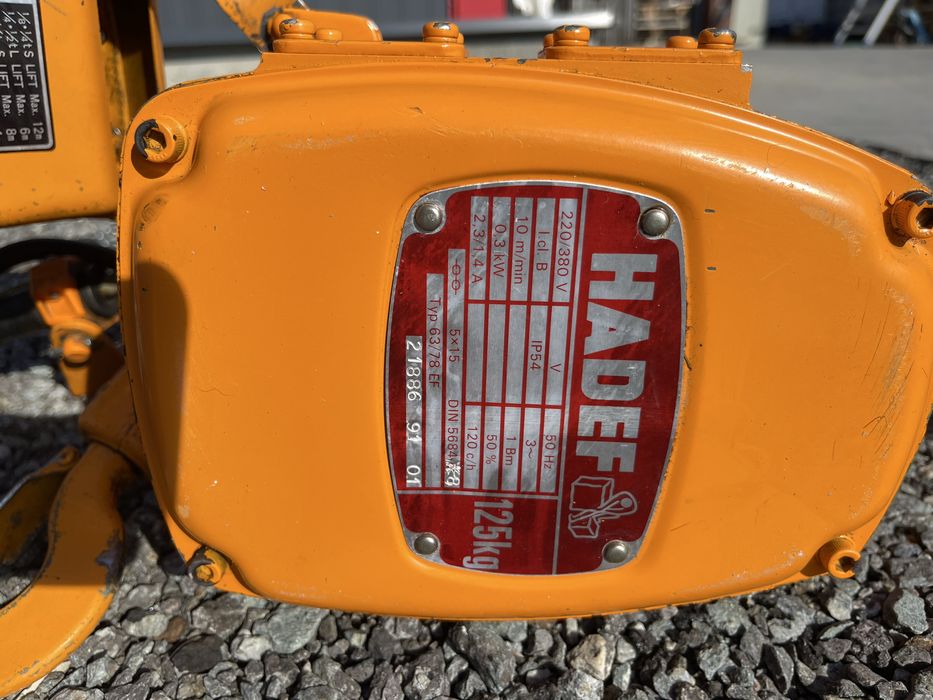 Macara industriala/troliu atelier Hadef 125 kg