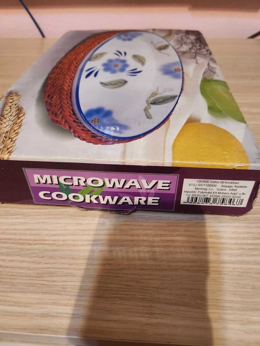 tava ovala ceramica cu cos de prezentare