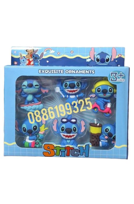 Комплект 6 броя Фигурки Стич, Комплект Фигурки Stitch