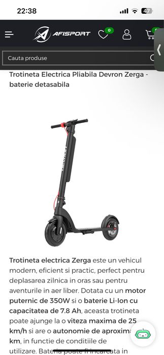 Trotineta electrica sigilata