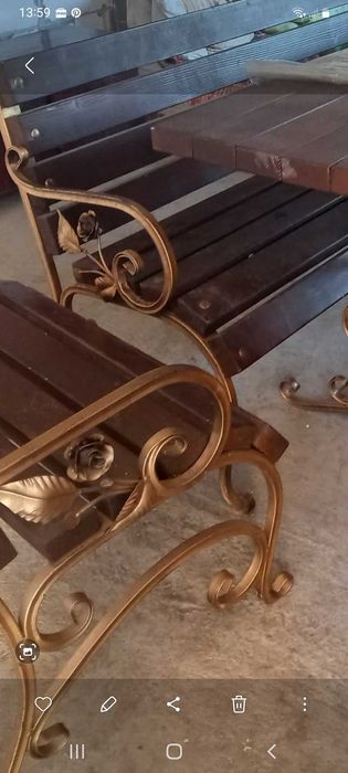 Masa si4 bănci,lemn uscat masiv,set