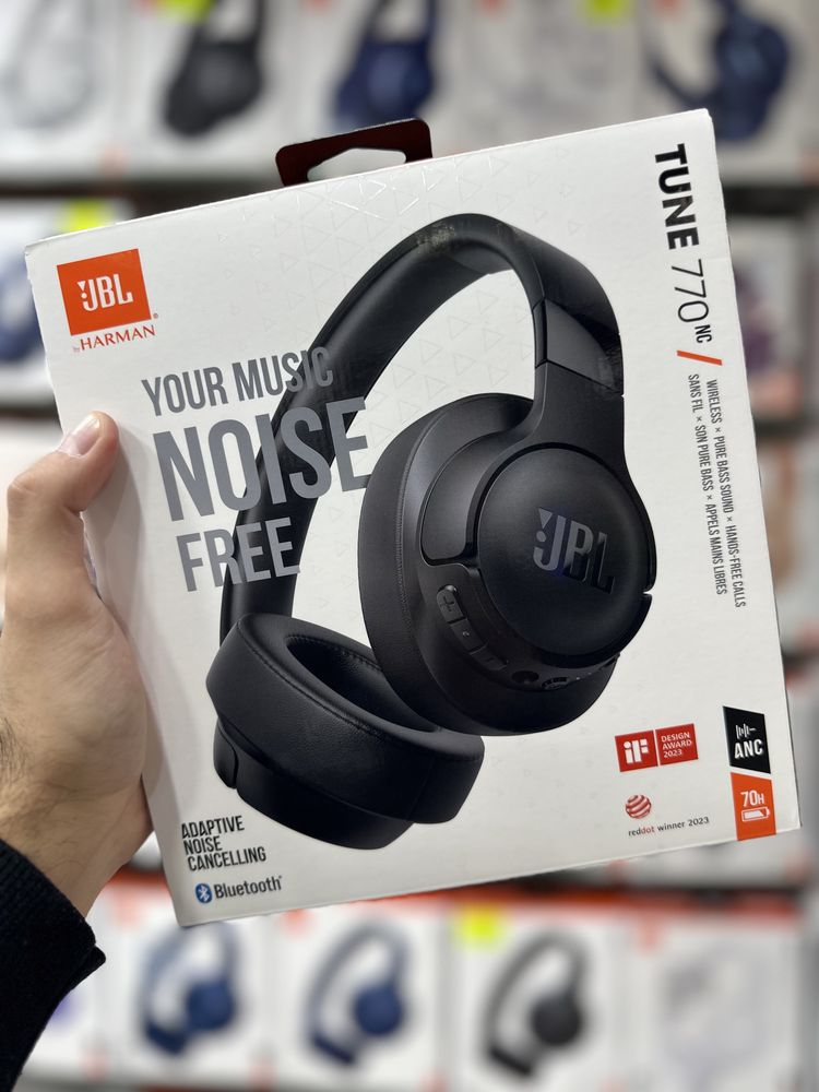 Беспроводные наушники JBL Tune 770 NC с активным шумоподавлением