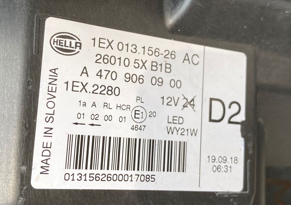 Фар far десен фарове Led за Мерцедес Х-класа Mercedes X-klasa W470