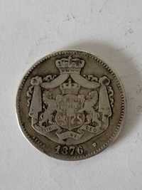 Moneda de argint 2 lei 1876