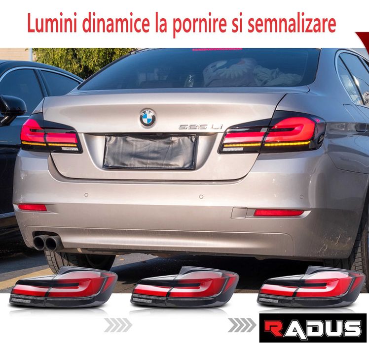 Stopuri LED BMW Seria 5 F10/F18 2010-2017 Retrofit G30 LCI Design fact