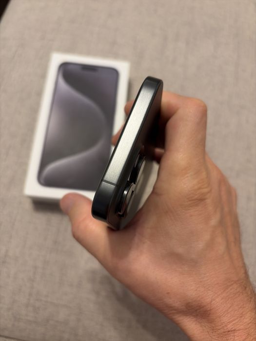 iphone 15 pro max 256gb black titanium, ca nou, ,baterie 93%