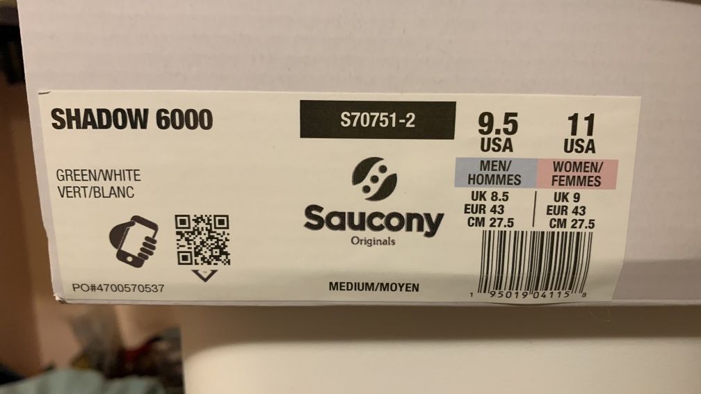 Saucony Shadow 6000 EU43 Unisex (стават и на 42.5)