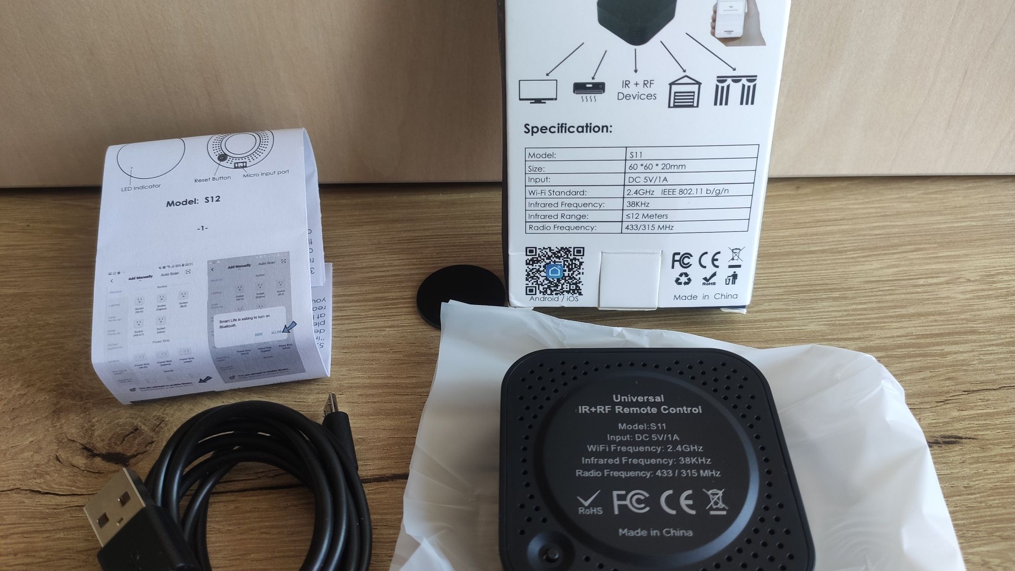 Tuya IR RF S11 – универсално IR дистанционно + RF 433 | 315 Mhz