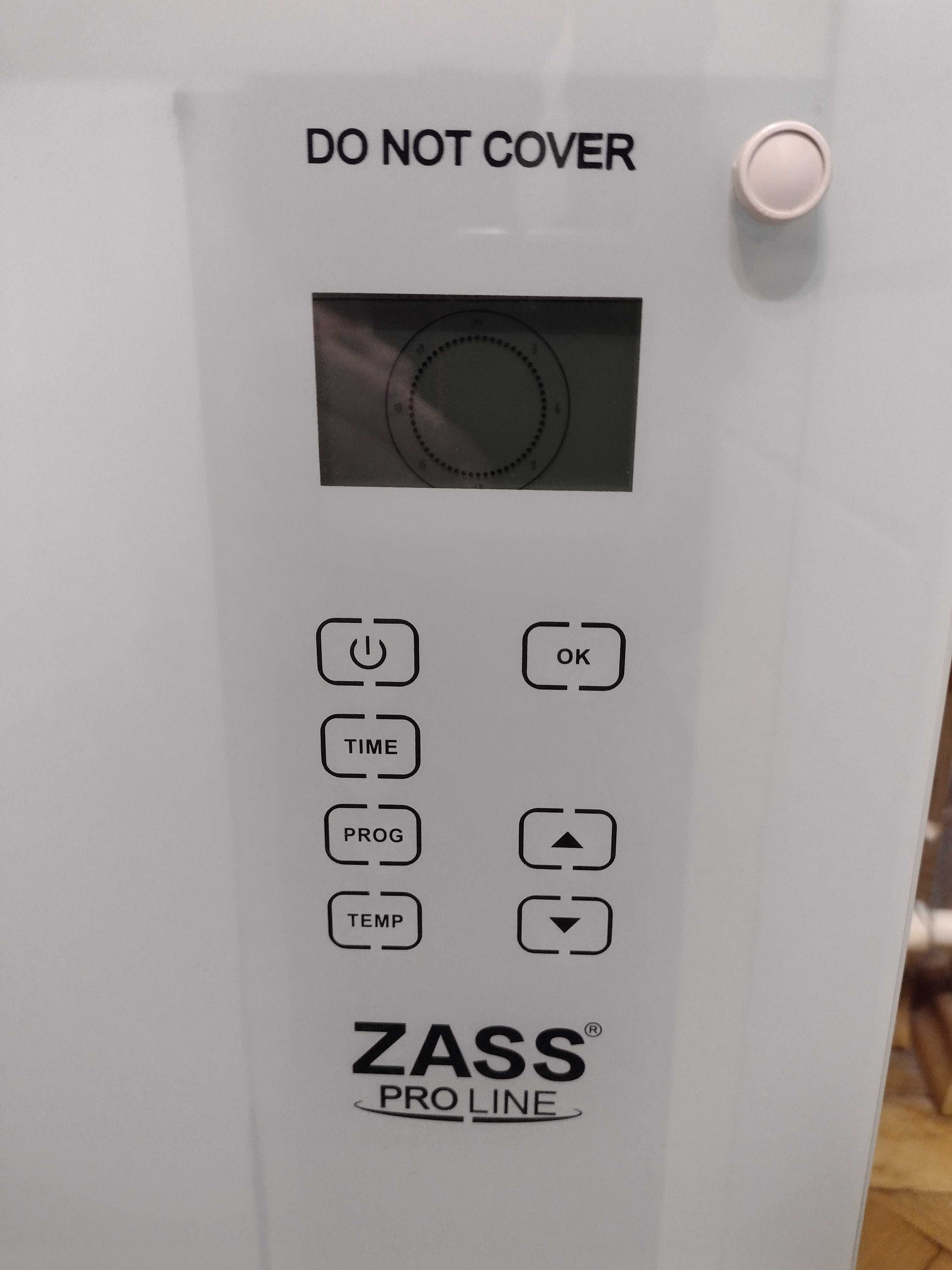 Convector electric Zass ,cu ecran sticla,2000W