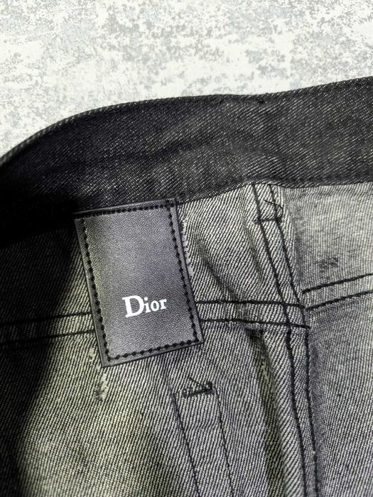 blugi dior homme strip denim hedi slimane marime 31 waxed destroyed
