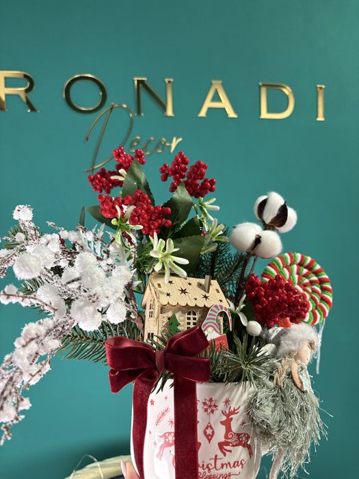 Aranjamente florale de Craciun handmade