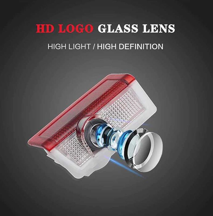 Плафон 2 бр. LED лампа с лого за врати 3126-BZ2 за Mercedes Benz