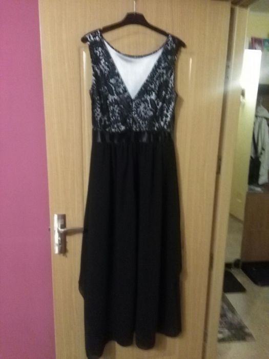 Rochie neagra, lunga, de ocazie, noua, marimea XL