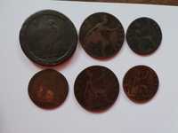 Лот стари монети Великобритания и други.
