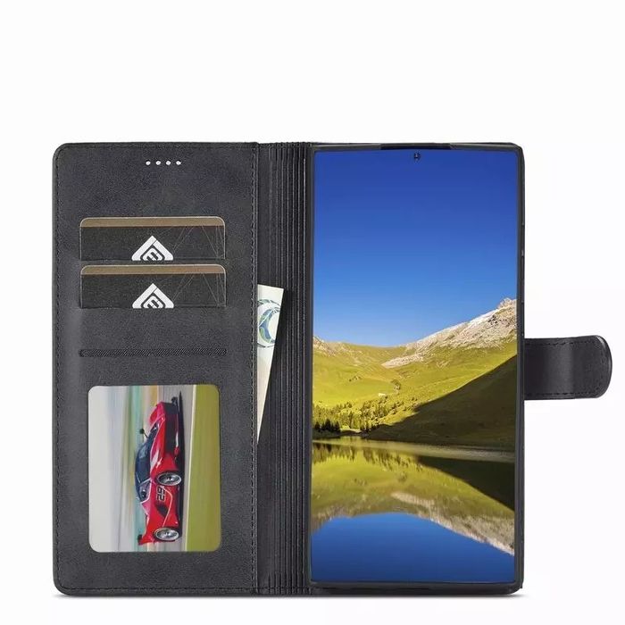 Кожен Калъф Тип Тефтер за Samsung Galaxy S25 S24 S23 Ultra S22 S21 360