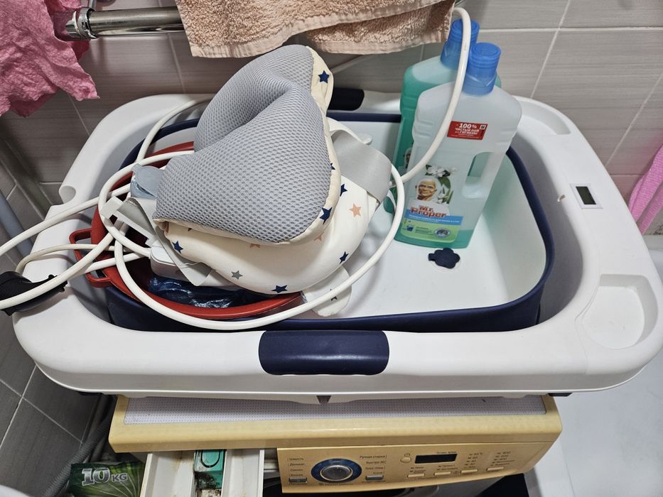 Ванночка с подушечкой для новорожденного