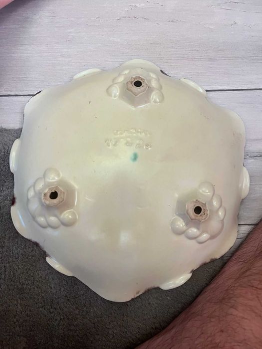 Centru de masa bibelou fructiera ceramica vechi majolika marcat