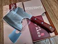Satar profesional cu maner de lemn, Camping, Macelar, 30 cm
