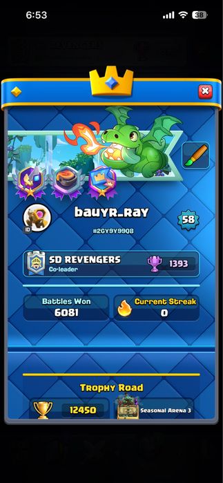 Аккаунт Clash Royale с абсолютным чемпионом