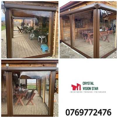 Inchidere terasa , foisoare si balcoane cu folie PVC Cristal