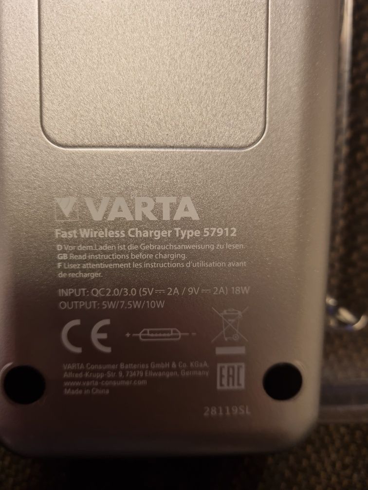 VARTA - Incarcator Wireless Fast Charging