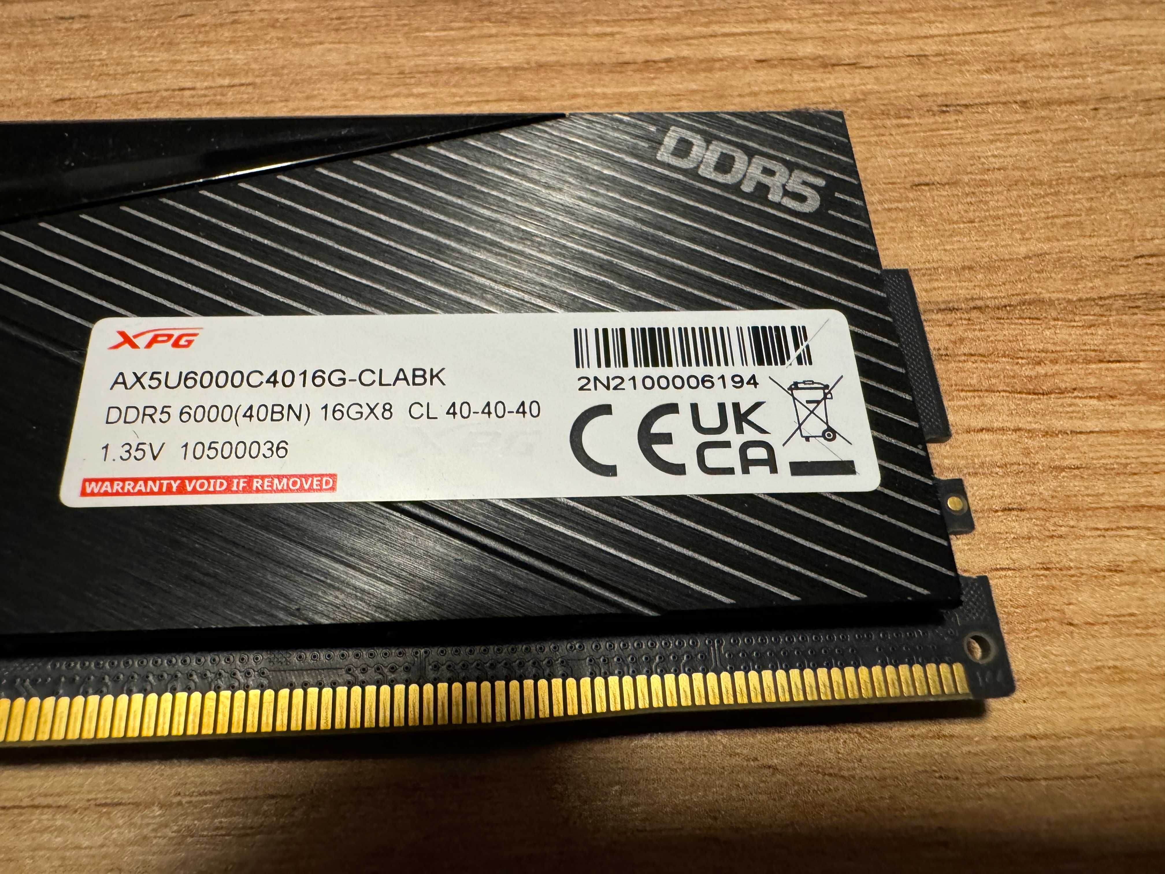 DDR5 A-DATA XPG kit, 2x16 RGB 6000 Mhz 40-40-40
