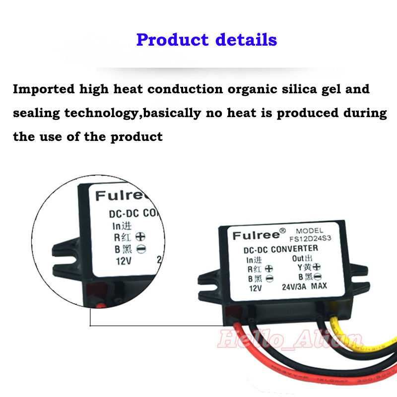 Regulator Convertor DC 12V to 24V 72W, 3A Nou ambalat!