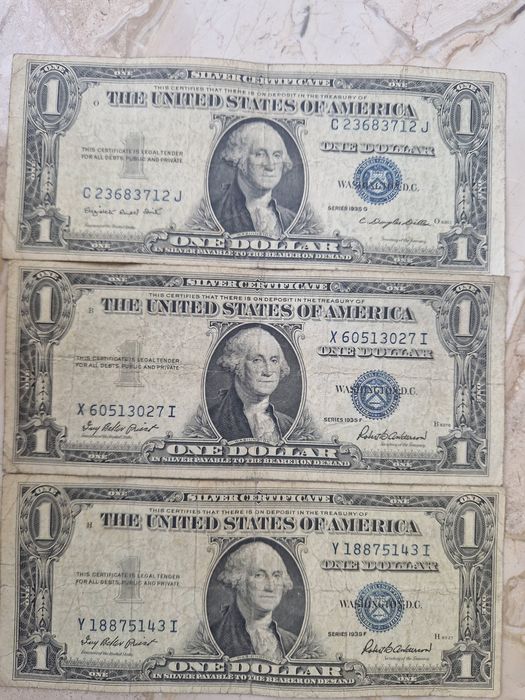 1 долар 1935г 3 броя