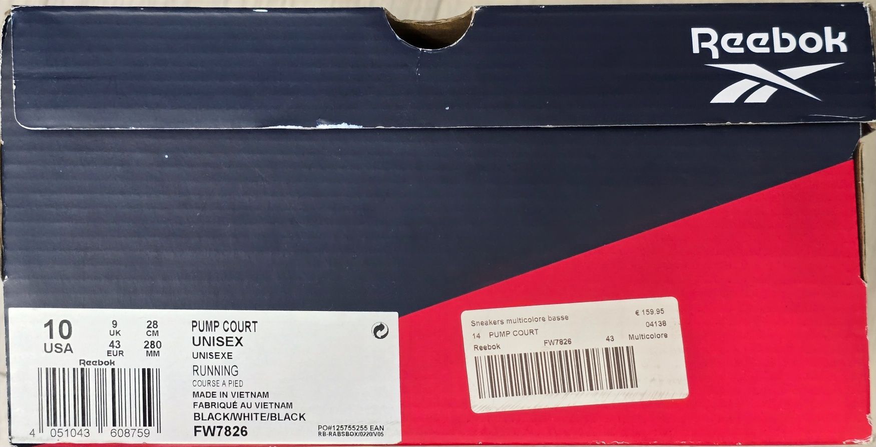 Reebok Insta pump court номер 43 28см