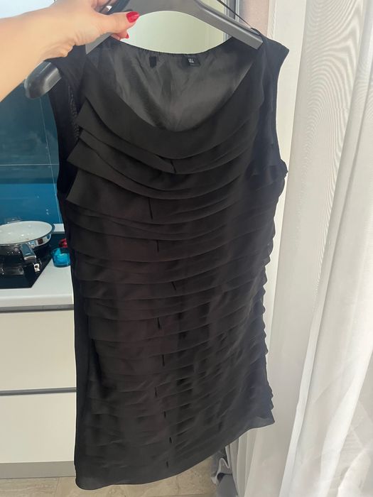 Rochie voal neagra scurta Zara
