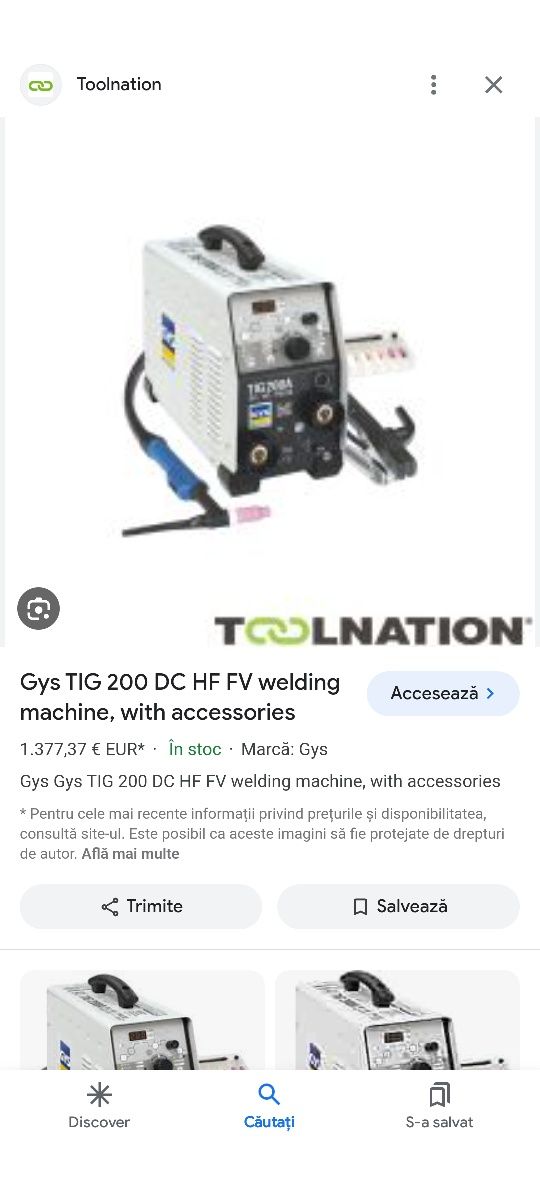 Hypertherm powermax 30xp, Gys tig 200 dc