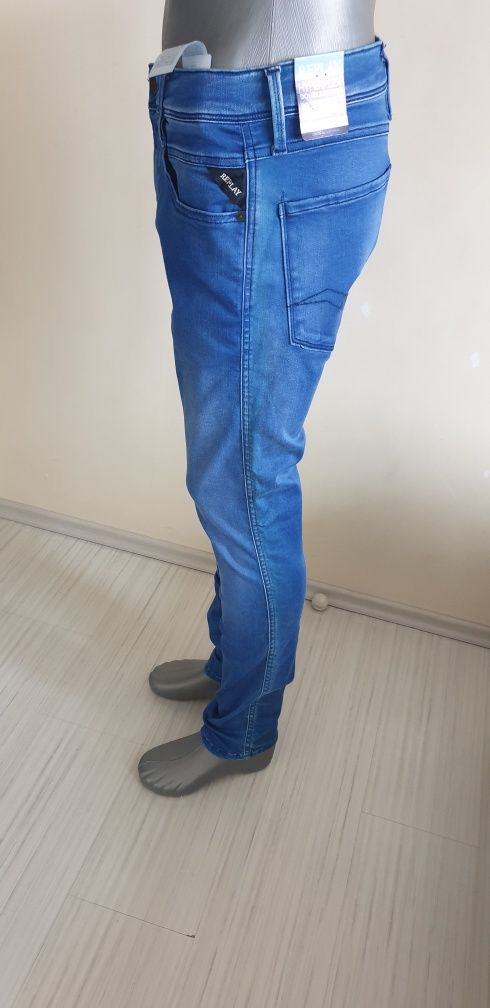 Replay Anbass Hyperflex Stretch Slim Fit Indigo 32/32 НОВО! ОРИГИНАЛ!