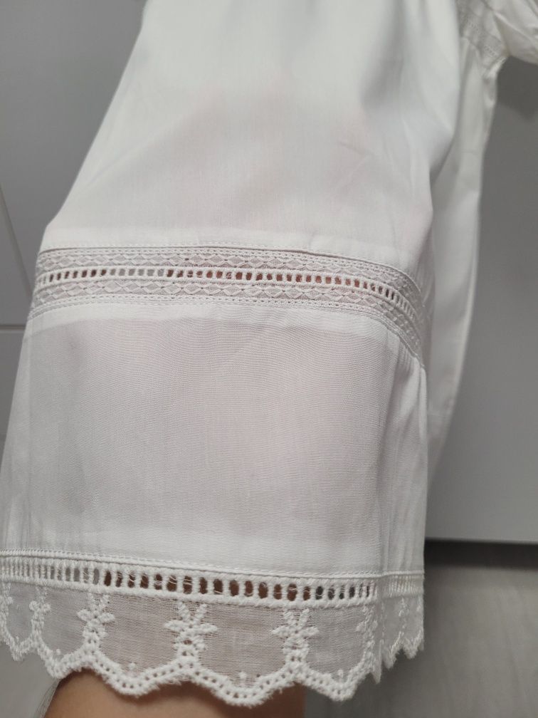 Rochie alba cu dantela 5-6 ani
