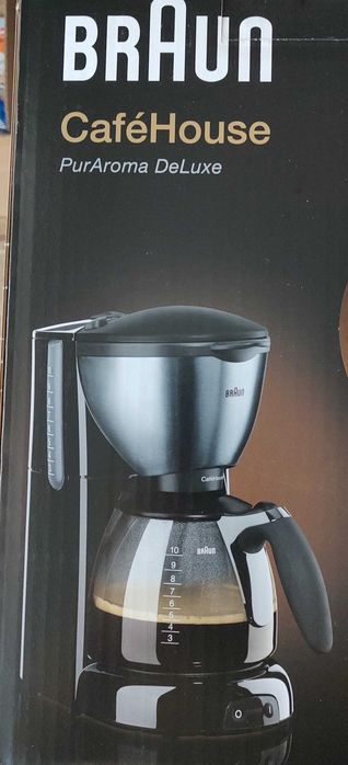 Cafetiera Braun KF 570/1, 1100 W, 1.4 L, 10 cești, Negru