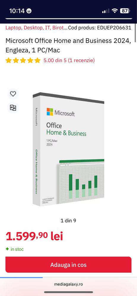 Licenta Office Home & Business 2024 1pc/mac medialess sigilata!