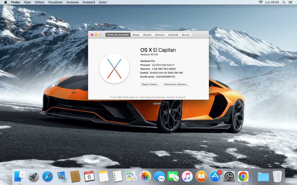 Apple Macbook Pro 15" 2011 A1286 Intel i7 320GB HDD 4GB Ram El Capitan