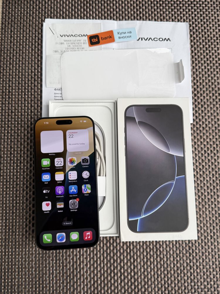 НОВ!24М ГАР /ЛИЗИНГ/ iPhone 16 Pro Max 256Gb Black Titanium