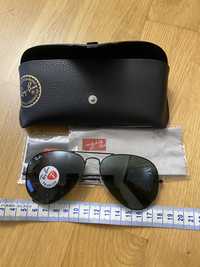 Ochelari unisex,polarizati small Ray Ban  gun metal aviator originali